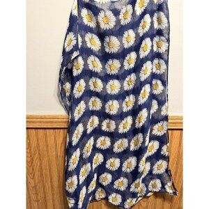 Blue Flower Scarf Unisex